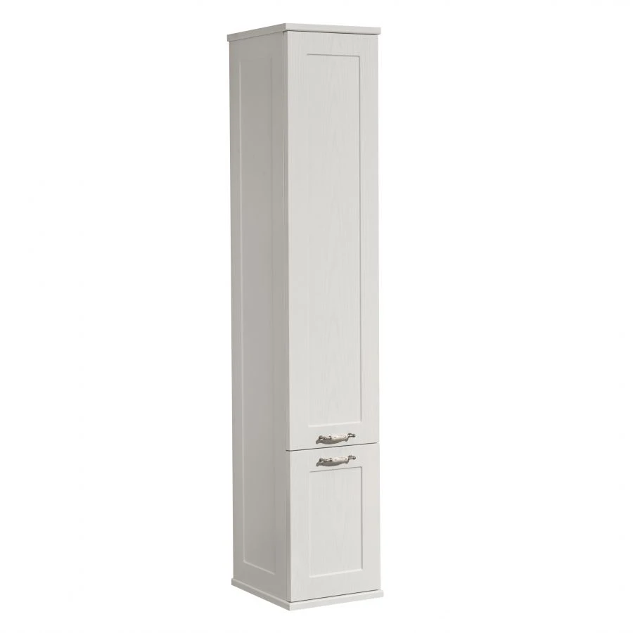 Leon Wall-Mounted Column Cabinet in White Oak