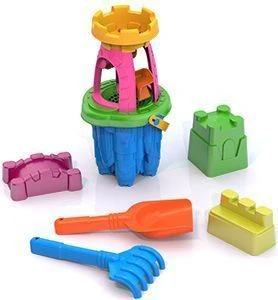 Sand Set #101 (Bucket, Mill, Shovel, Rake, 3 Castle Molds)