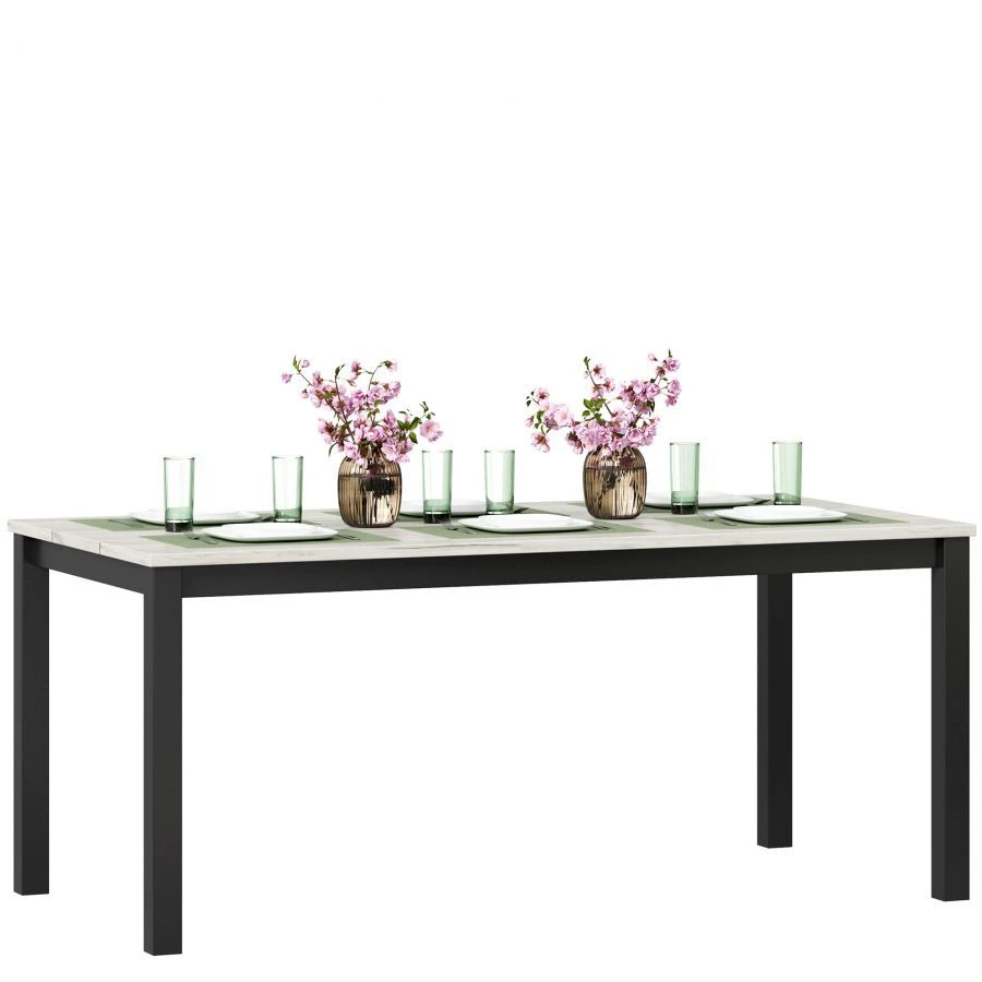 Techno LD.678040.000 Table (White/Black Craft Oak)