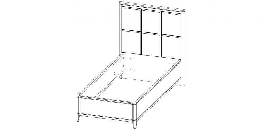 Classic Single Bed "Salvador" Art. KR5050 S01