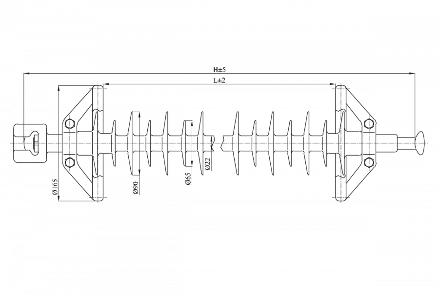 Insulator, Line Suspension, Silicone Composite, LK 120/110-ID-4 GP