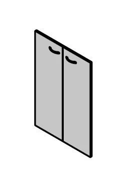 Medium MDF Doors - "Work" Furniture Set