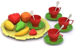Magical Hostess" Fruit and Tea Set (18 Pieces on Tray)