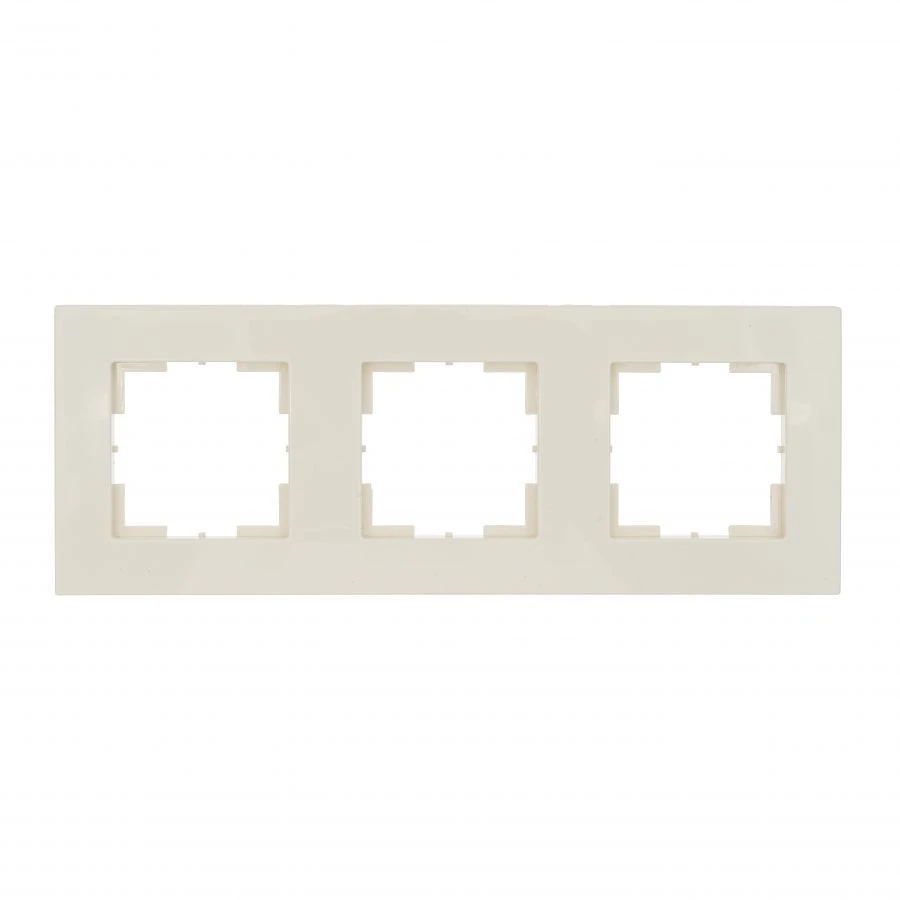 Axiom Triple Socket Frame in Ivory