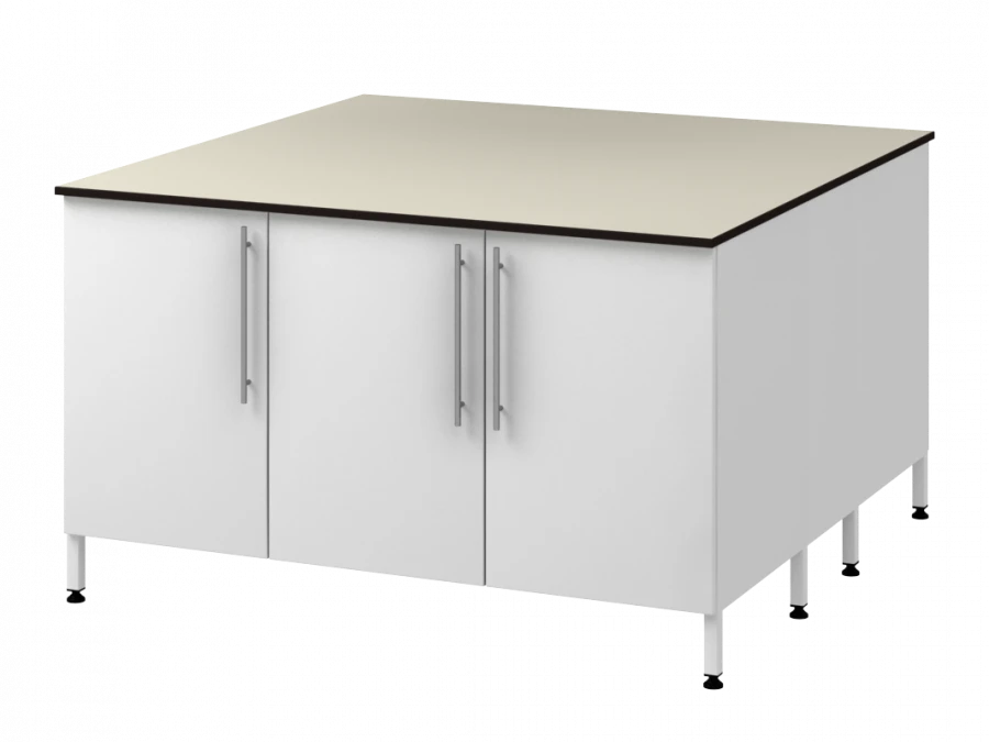 Island Table with Two Metal Support Columns 1500 OTDLg