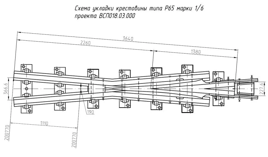 P65 Type Cross Joint Model 1/6 for Rail Applications