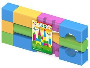 Bright and Lightweight Plastic Building Blocks Set - 12 Pieces