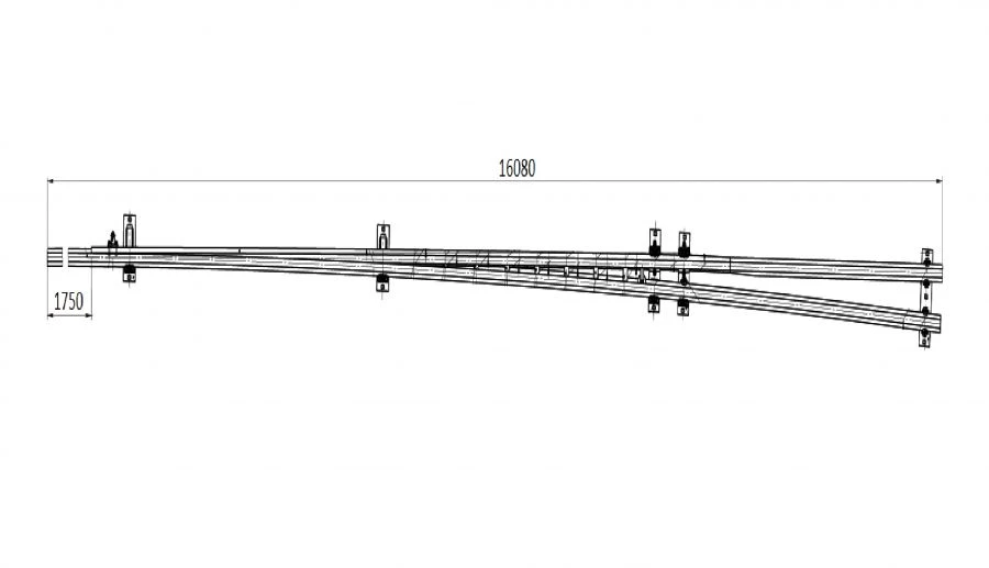 Side Track Rail with Point for Project 2901.02.000RK2-01