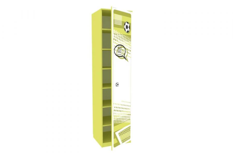 Single Door Cabinet Facade in White/Lime - Model LD.518030.000