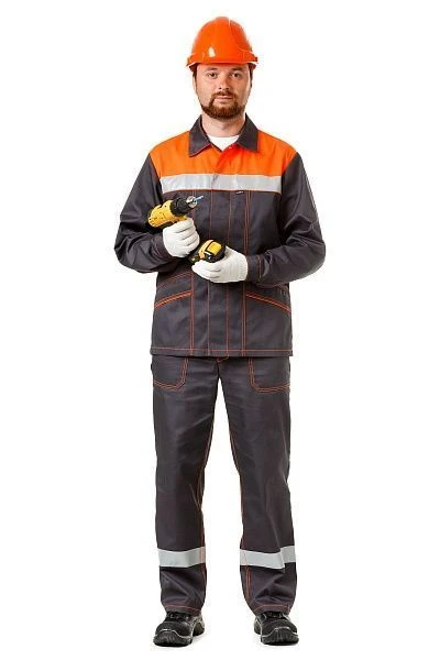 Men's Work Suit with Jacket and Bib Overalls for Durability Model 3.049