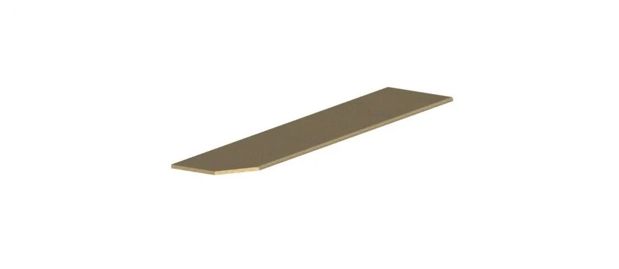 Left Corner Worktop 2440x600x38 LД.288080.000 (Ochre 1059N2)