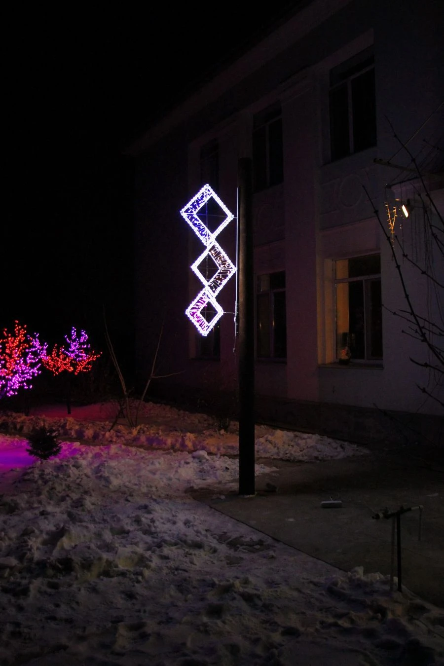 Decorative LED Panel "Ural Gemstones" - Outdoor Light Fixture on Brackets (Model 22)