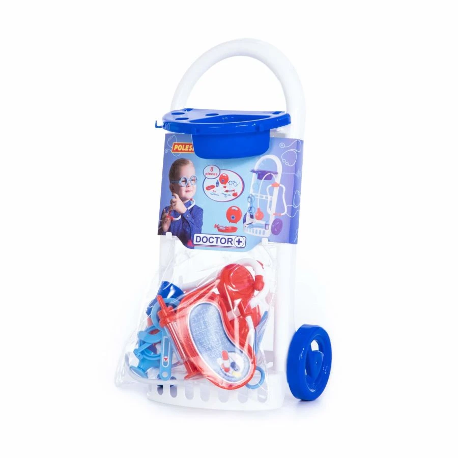 Mobile Doctor Set with 8 Safe Toy Instruments for Kids