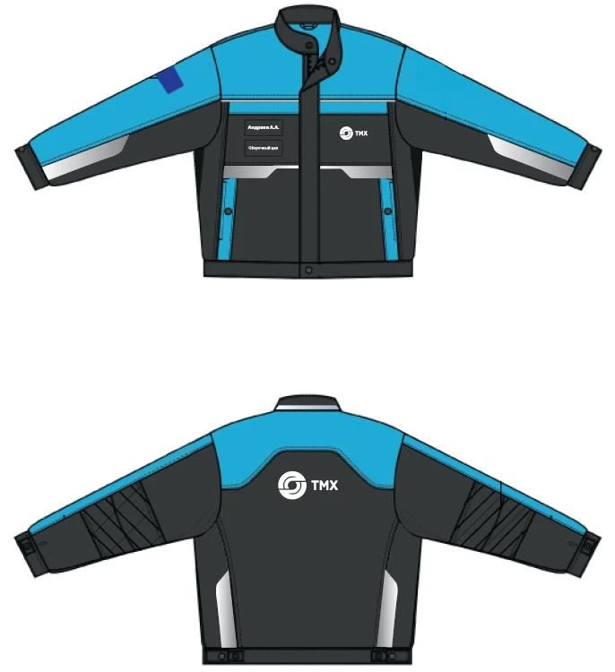 Men's Protective Jacket against Mechanical Impacts - Art. TMH006, Iron Gate with Blue Grotto