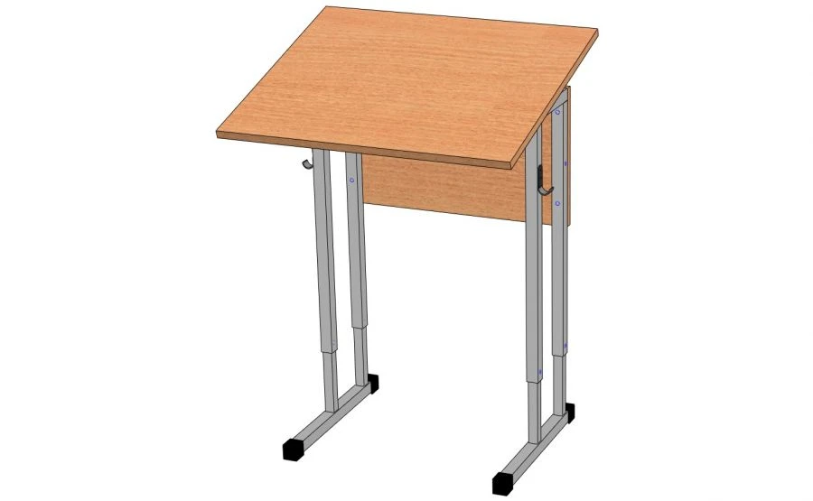 Adjustable Single Student Desk with Tilted Top for Growth Group 4-6, Model SURN-2
