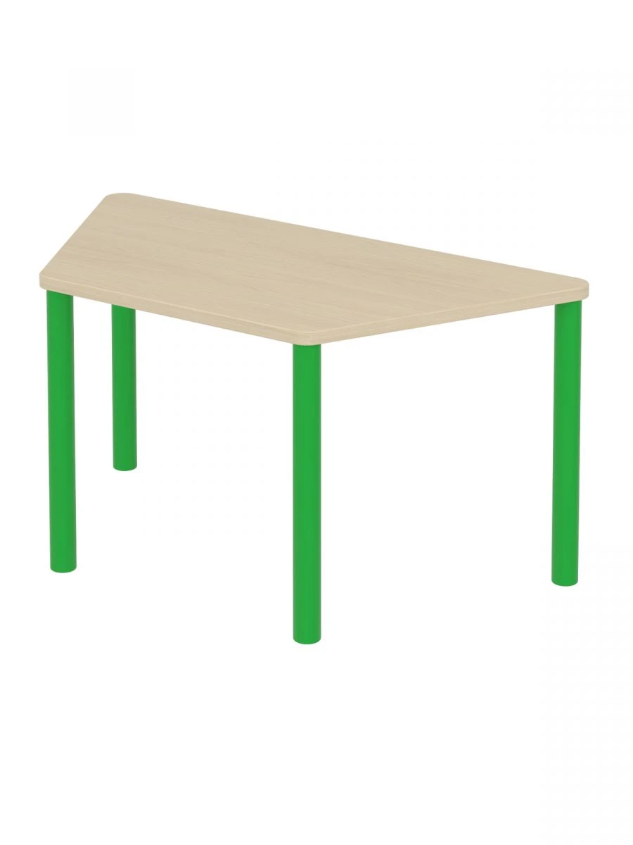 Children's Trapezoidal Table 520mm Green