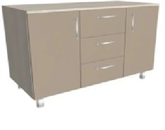 Two-Door Cabinet with Drawers and Doors KSTTm 2-04