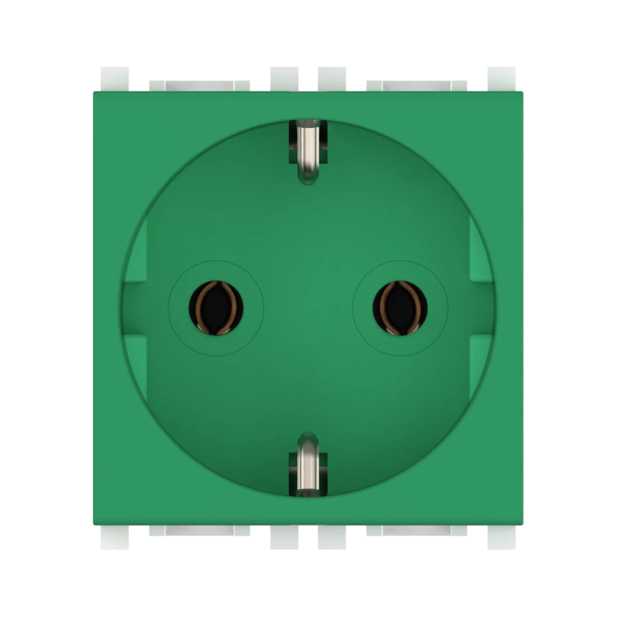 Caduceus Aling Experience 16A Green Socket with Grounding