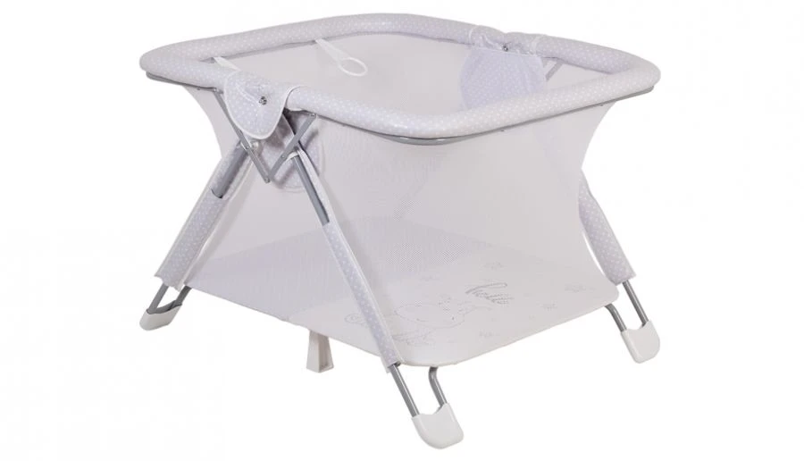Polini Kids Comfort Hippo Playpen, Gray, Model 0002358-7