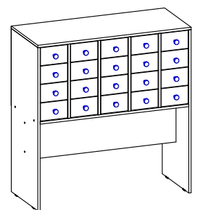 Catalog Cabinet for Efficient Bibliographic Storage, Model Ш-К/К
