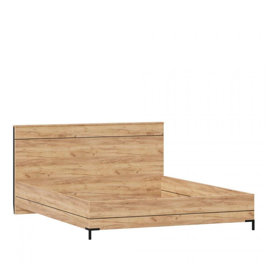 Nordic Bed 1600 (Golden Oak/Black) - Model LD.677120.000