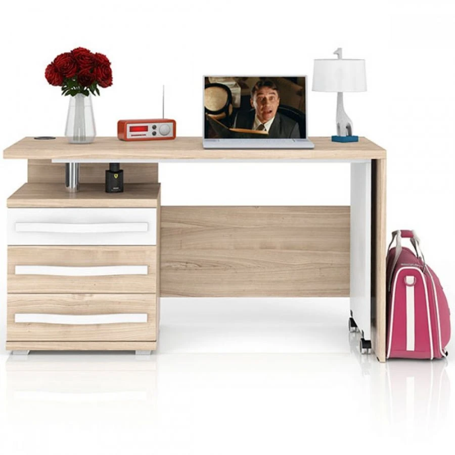 Left Table Marta LD.636.270.000 (White/Desira Ash)