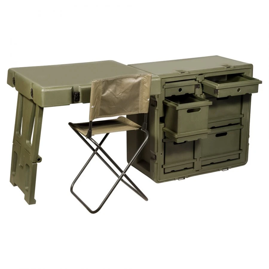 Foldable Mobile Table-Container ADMIRAL® with One Tabletop