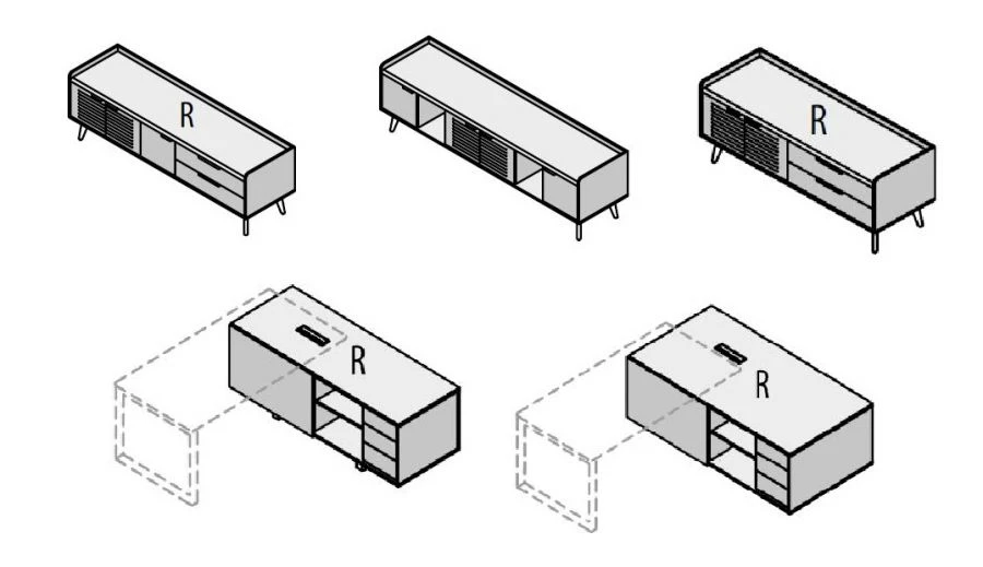 Wooden Office Support Stand for Work Series: Work, Blitz, Agat, Rio Base, Rio Project, Gamma, and more
