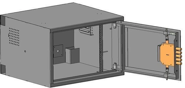 Reinforced Wall-Mounted Distribution Cabinet 7U - SHRN-7U-566-BL