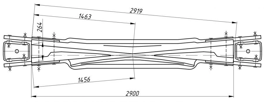 Crosspiece Type R65 Mark 2/11 for Rail Intersection