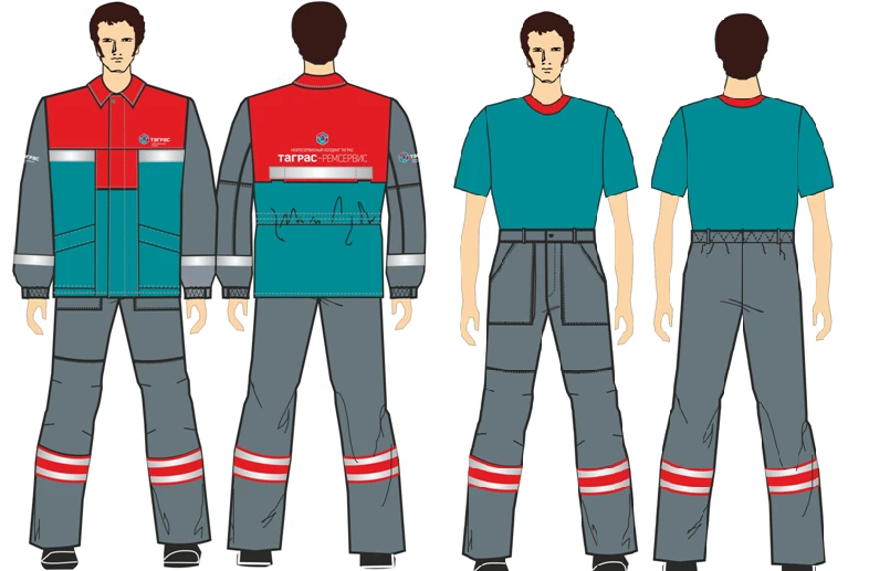 Men's Protective Suit (Jacket, Overalls, Headgear) for Industrial Use