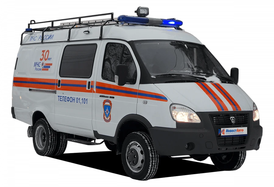 Medium Type Emergency Rescue Vehicle (ASM-ST) N1GSB Modification N1GBAS on GAZ 27057 Diesel Engine
