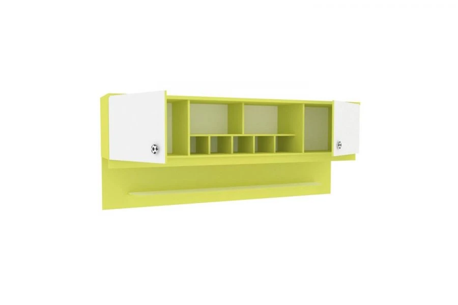 Wall-Mounted Section Facade in White/Lime - Model LD.518130.000