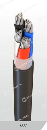 Power Cable with Aluminum Conductors, PVC Insulation, 3kV, AВVG