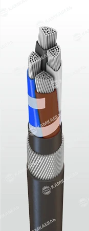 Power Cable with Aluminum Conductors and Cross-Linked Polyethylene Insulation, 0.66/1 kV, AПвПбШв Model