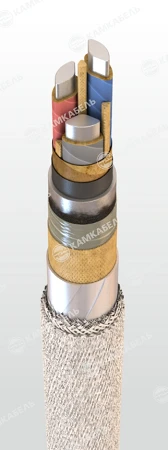 Power Cable with Aluminum Conductors and Paper Insulation, 6/10 kV, Model ЦААБ2л