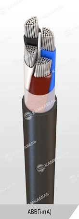 Low Flame PVC Insulated Aluminum Power Cable 0.66/1 kV AVVGng(A)