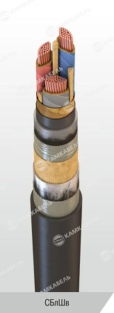 Power Cable with Copper Conductors and Impregnated Paper Insulation, 1kV, SBлШв Model