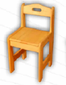 Children's Chair with Backrest, 560x270x220mm, Pine