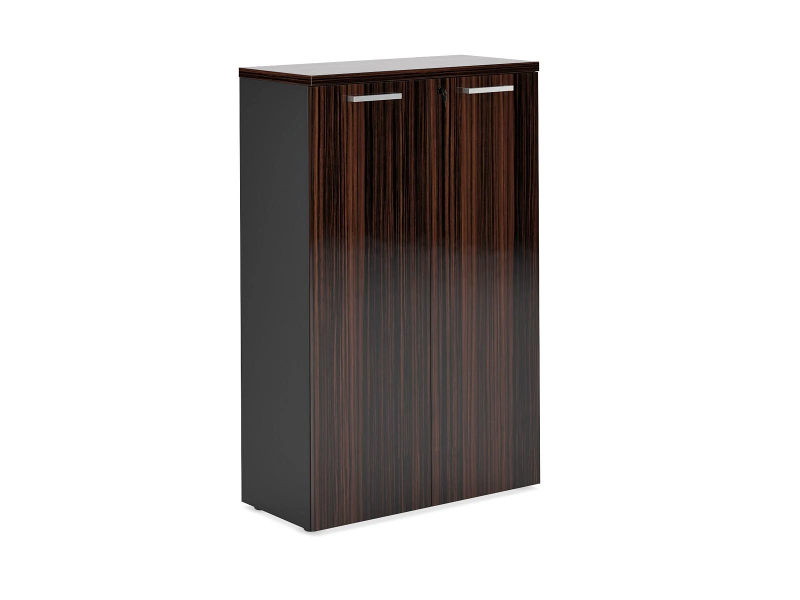 Medium Glossy MDF Cabinet with Doors, Art. FLL322