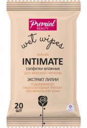 Moist Feminine Hygiene Wipes with Lily Extract - 24 Pack