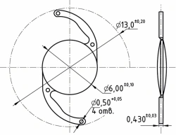 Hydrophobic Aspheric Monofocal Intraocular Lens "NanoCrystal" Citrine CCL13.03IOL/KIT