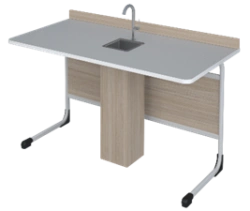 Two-Seat Chemical Student Desk with Plumbing AGAT 01.09.01