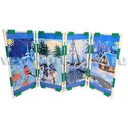 Game Screen "Winter-Summer" Nellya - 4 Sections 106x212 cm