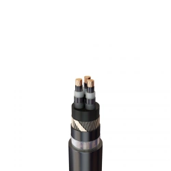 Copper Power Cable 2X.. with XLPE Insulation, Three-Core, PE Sheath