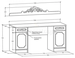 Writing Desk - Plywood, MDF, Solid Wood, HDF, Lacquer Finish