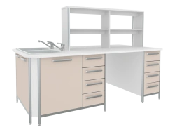 Island Table with Sink SKDL 4-1 for Clinical Diagnostic Laboratories