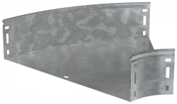 Smooth 45° Cable Tray Elbow G01 100x500mm HDZ IEK