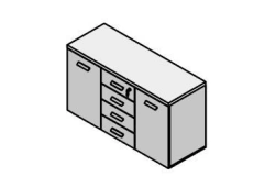 Office Wooden Sideboard Furniture Set "Bond