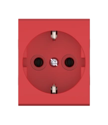 CADUCEUS ALING MODE Concealed Socket with Grounding 16A, 250V~, Red, Art. 651.4
